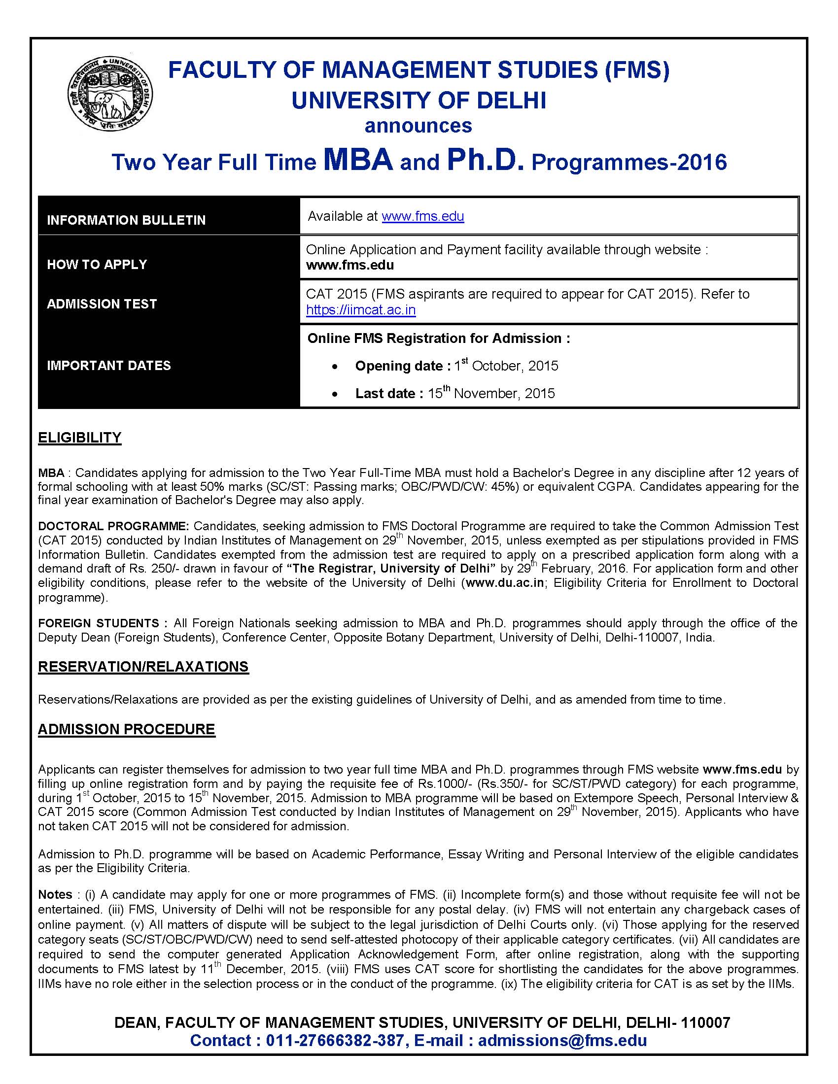 Phd online form 2016