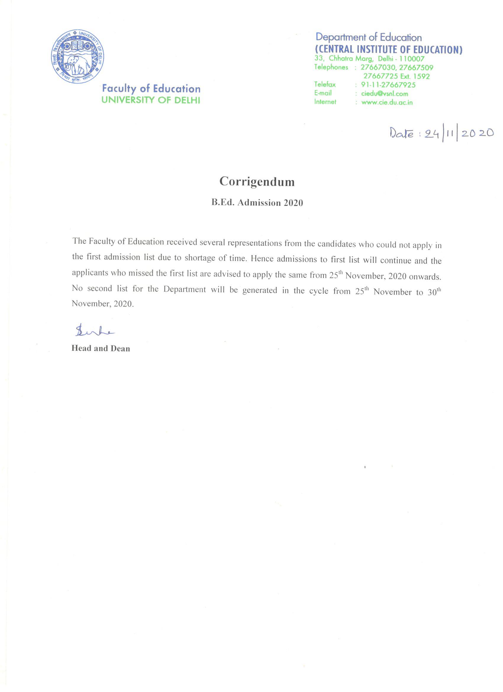 Home University Of Delhi