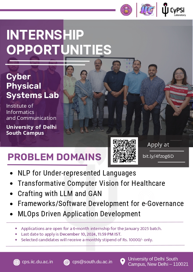 Samarth CPS Internship Program - Institute of Informatics and Communication